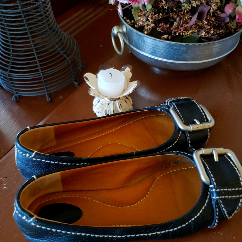 Fossil Black Leather with Silver Buckle